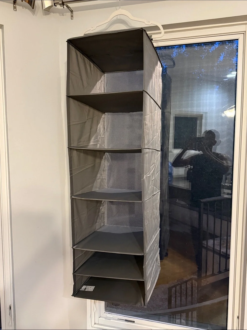 Gray Hanging Closet Organizer Shelves - Home Storage & Organization